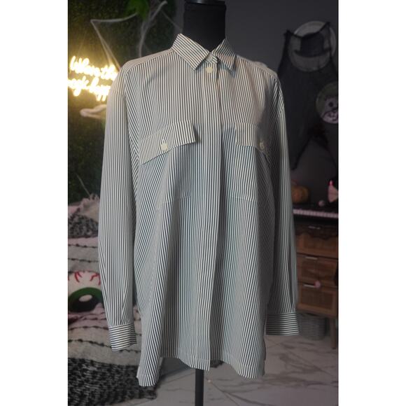 Vintage Chaus Long Sleeve Striped Blouse - Picture 1 of 10